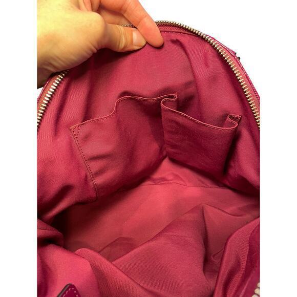 Coach Peyton‎ Link C Embossed Patent Leather Domed 32583 Raspberry Handbag - Picture 16 of 16